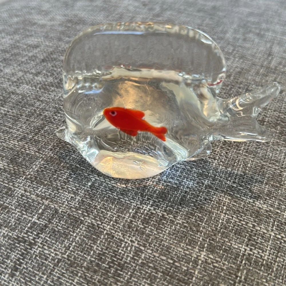 Red and White Betta Fish Decor Accessory